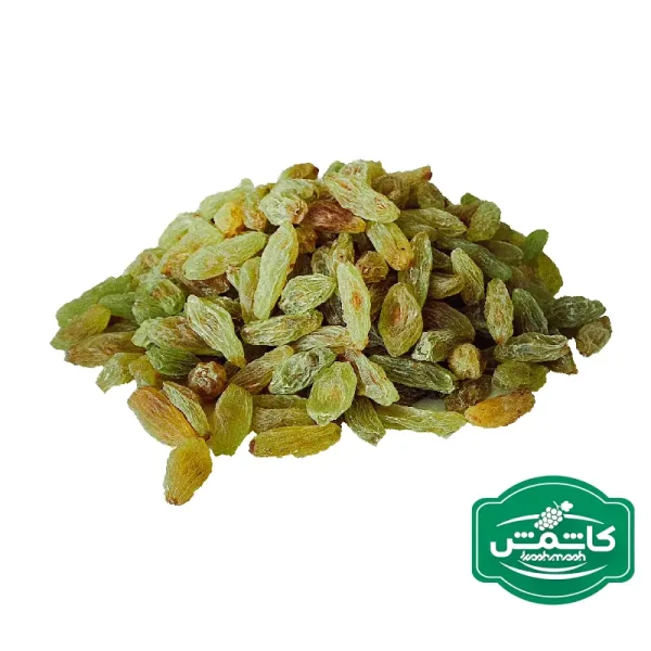 کشمش سبز اعلا بسته‌بندی 100 گرمی | کد 104 | برند کاشمش